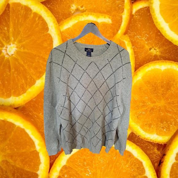 Brooks Brothers Light Green Diamond Design Sweater Size XL‎ - Picture 1 of 4